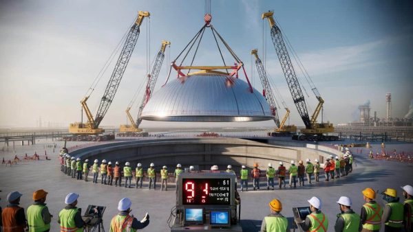 Erschütternd! China bricht Weltrekord: Riesenkuppel in nur 94 Minuten montiert